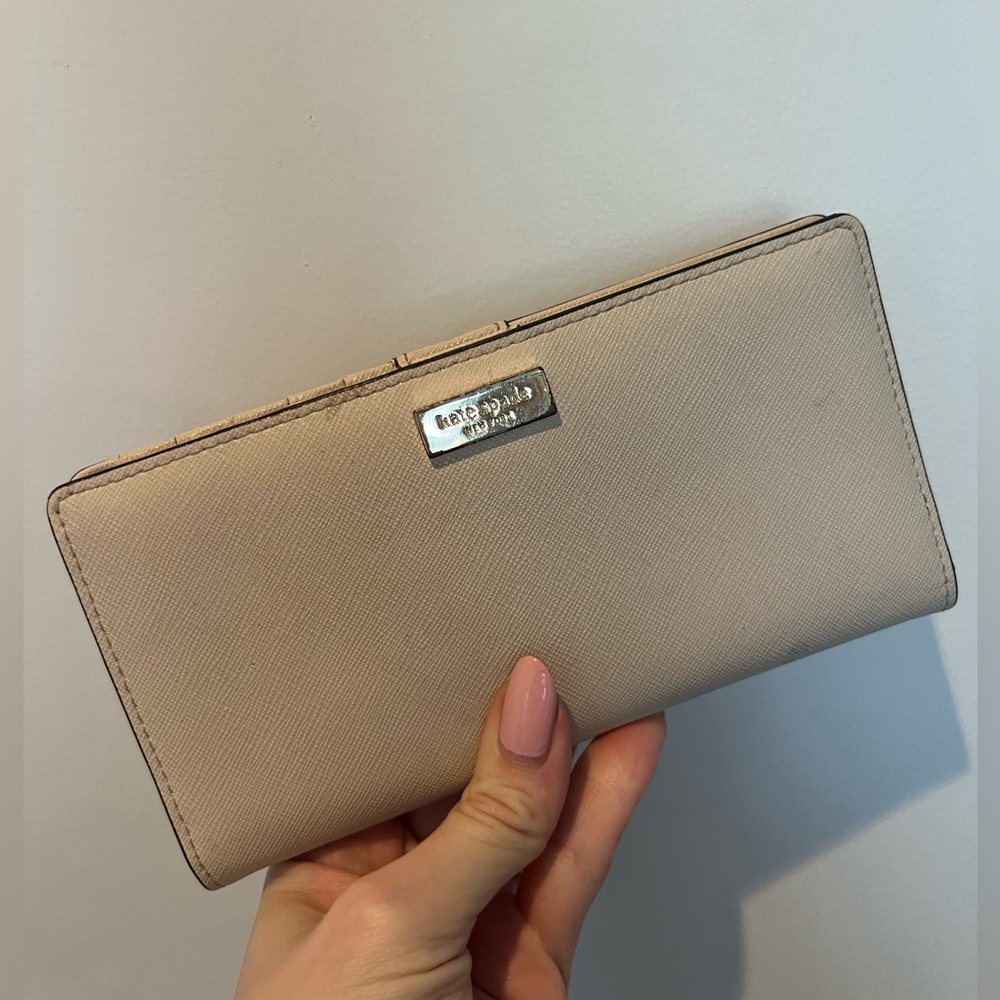 Kate Spade large fold wallet in light pink